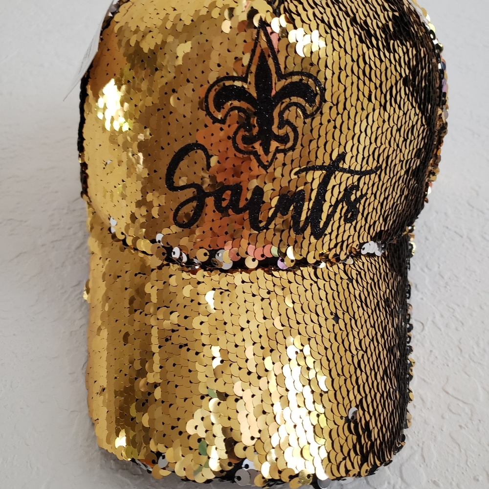 New Orleans Saints black and gold sequins hat - Picture 5 of 7